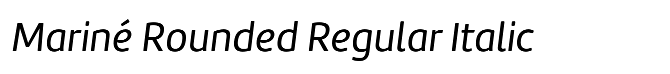 Mariné Rounded Regular Italic image
